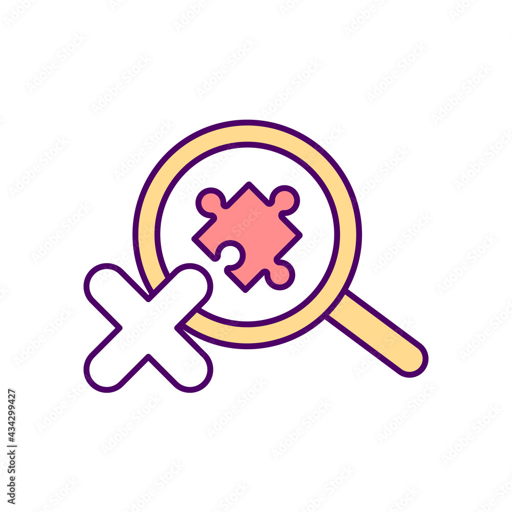 Poster problem solving issues rgb color icon. decision making. self control, personal regulation for projec
