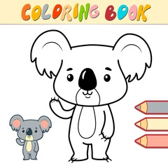 Coloring book or page for kids. koala black and white © Visual Content
