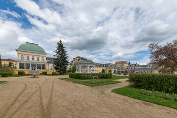 Obraz premium Frantiskovy Lazne (Franzensbad) - center of famous great Czech spa town in the western part of the Czech Republic - Europe
