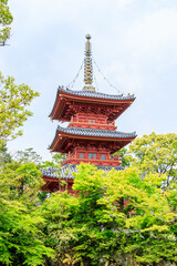 Fototapeta premium 豊前国分寺 三重塔 福岡県京都郡 Buzenkokubunji temple Three-storied pagoda Fukuoka-ken Miyako-gun