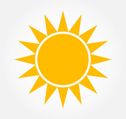 Sun flat design icon. Design element.