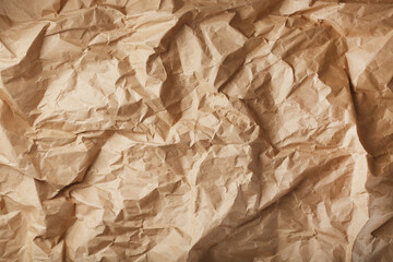 Craft crumpled paper as a texture background.