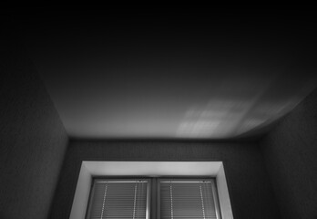 Black & white room ceiling interior background