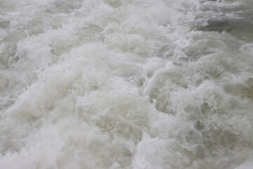 Wake ofa boat in the estuary of Bilbao