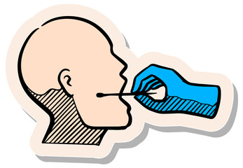 Hand drawn sticker style Tissue paper vector illustration