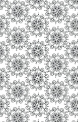 Vector illustration of elegant fine lines forming an elegant floral pattern. Seamless pattern for background, wallpaper, textile printing, packaging, wrapper, etc.