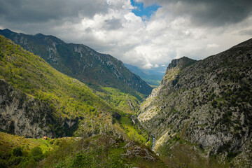 View from Oceño, Peaks of Europe, Asturias, Spain