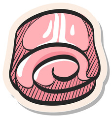 Hand drawn sticker style icon Cake