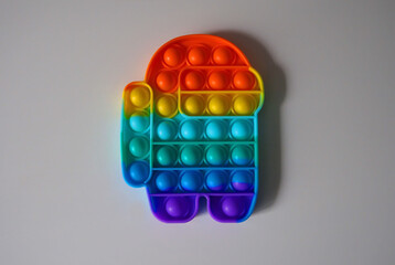 Rubber toy for children's hand motor skills