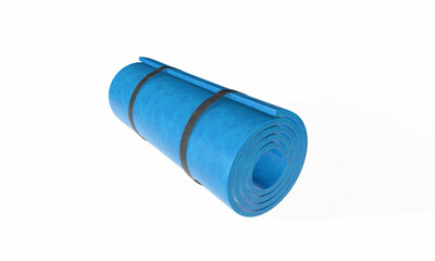 Yoga Mat Isolated. 3D rendering