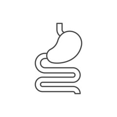 Human digestive system line icon