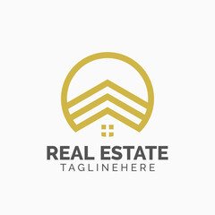 Logo template real estate, apartment, condo, house, rental, business. brand, branding, logotype, company, corporate, identity. Clean, modern and elegant style design