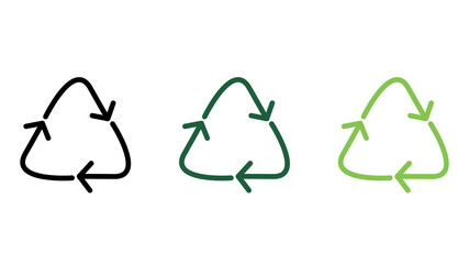 Recycle Logo. Icons set. Vector illustration on white background