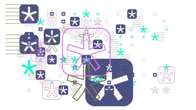 Asterix Abstract. 
Asterix shape scaled and repeated to form a decorative pattern. 