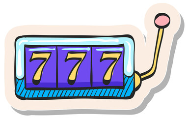 Hand drawn sticker style icon Jackpot