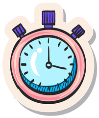 Hand drawn sticker style icon Stopwatch