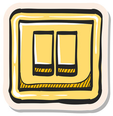 Hand drawn sticker style icon Electric switch