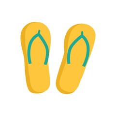 Women's summer flip-flops. Flat vector illustration isolated on a white background.