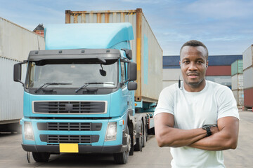 Truck driver Smile confident