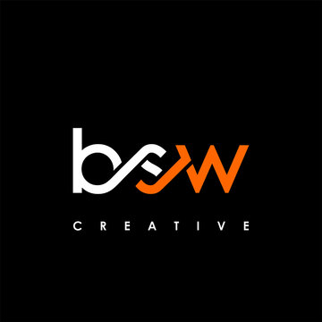 BSW Letter Initial Logo Design Template Vector Illustration