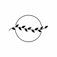 floral ornament design logo vector