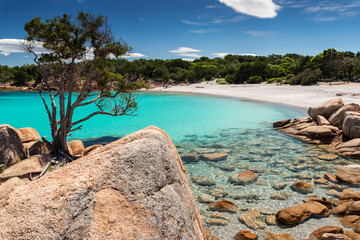 Emerald sea in the beach of Capriccioli, Costa Smeralda, Olbia, Arzachena - Sardinia