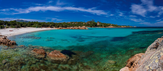 Emerald sea in the beach of Capriccioli, Costa Smeralda, Olbia, Arzachena - Sardinia