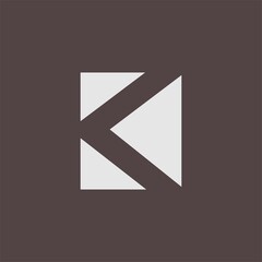 simple logo for font K vector design