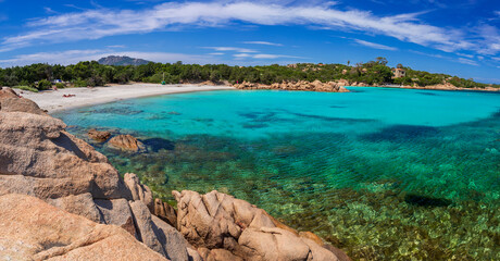 Fototapeta premium Emerald sea in the beach of Capriccioli,Olbia, Arzachena - Sardinia