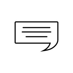 Comment Icon. Text Speech Bubble Icon. SVG Icon.