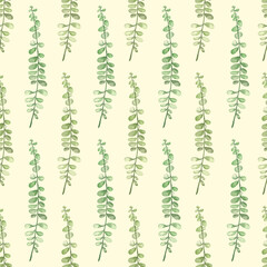 On a light background is the leaves of a palm tree colored at the same distance.