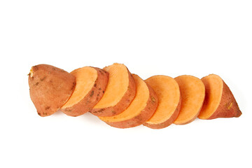 sweet potato isolated on white background