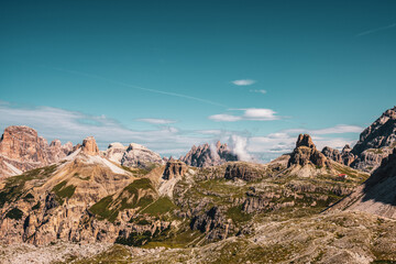Three Peaks Nature Park in the Dolomites, Italy.