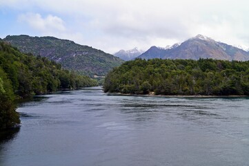 Paisagem do Lago Verde no Parque Nacional Los Alerces - Argentina