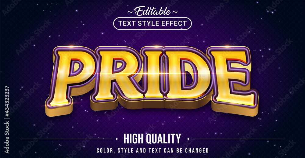 Poster Editable text style effect - Pride text style theme.
