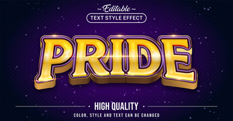 Editable text style effect - Pride text style theme.