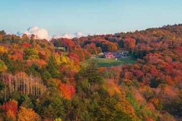 Beautiful Fall colors farm house