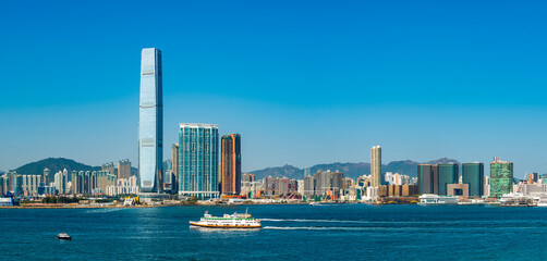 Fototapeta na wymiar Skyline of West Kowloon