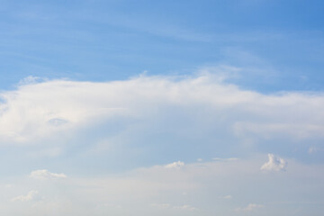 A close-up of the white clouds at noon for the design.