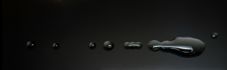 water drops on the surface of a lcd screen, macro shoot, dark mood, banner
