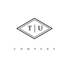initial TU logo design vector