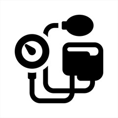 Blood pressure kit icon, vector and glyph