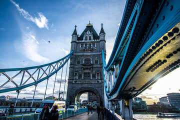 tower bridge in sunset