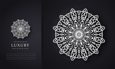 Luxury mandala background with golden arabesque pattern arabic islamic east style,Circle pattern petal flower of mandala with multi color, relaxation patterns unique design