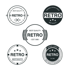 Retro Vintage Insignia  Logotype  Label or Badge Vector design element  business sign template