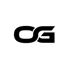 OG initial letter, modern logo design template