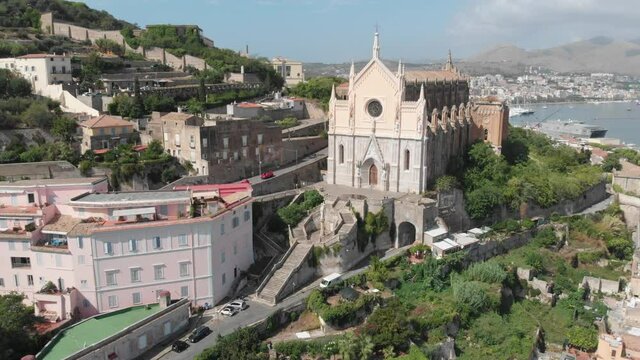 Medieval cathedral in Gaeta by a sunny day