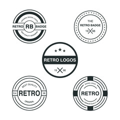 Retro Vintage Insignia  Logotype  Label or Badge Vector design element  business sign template