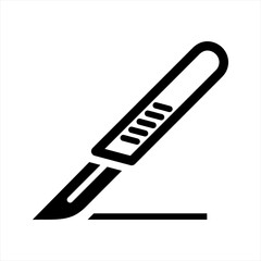 Surgery knife icon, vector and glyph