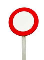 Blank Speed Limit or No Entry